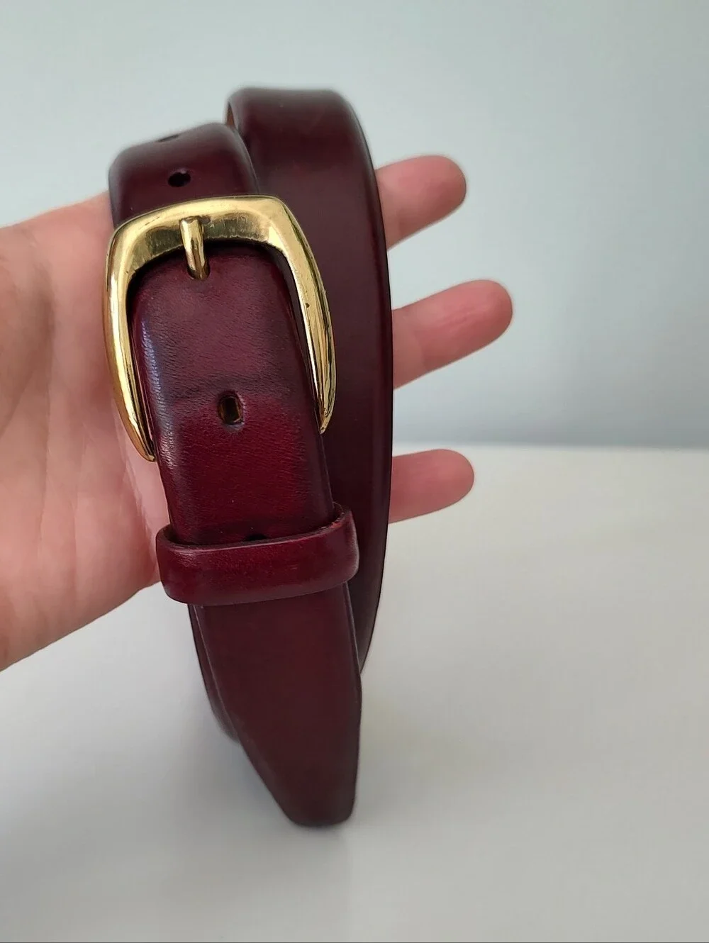 Cole Haan Men's Genuine Leather Belt Reddish Brown 40